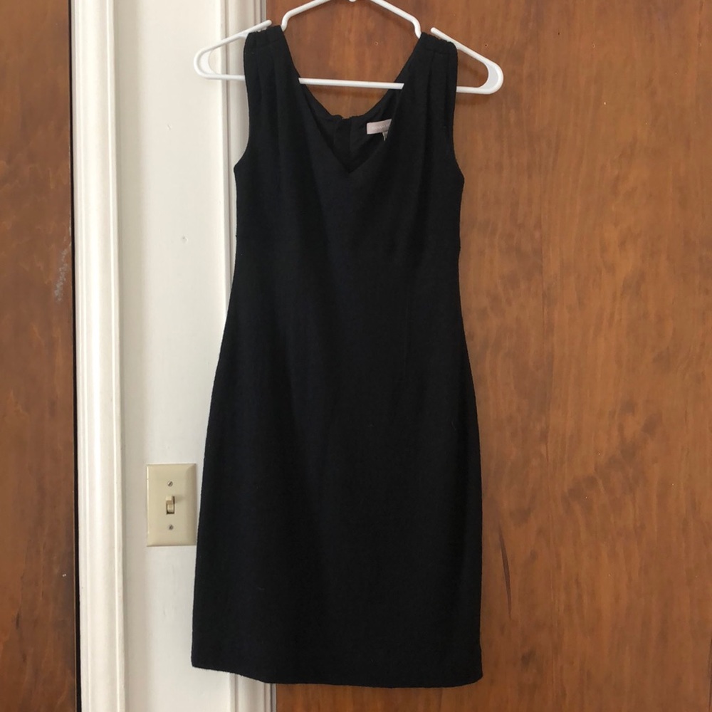 Black wool pencil dress